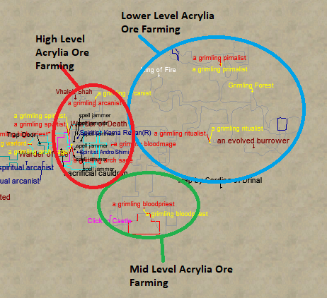 Acrylia Caverns Acrylia Ore Farming